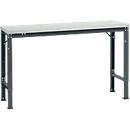 Mesa básica Manuflex UNIVERSAL especial, 1500 x 800 mm, melamina gris luminoso, antracita