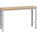 Mesa básica Manuflex UNIVERSAL especial, 1500 x 800 mm, multiplex natural, aluminio plateado