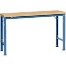 Mesa básica Manuflex UNIVERSAL especial, 1500 x 800 mm, multiplex natural, azul brillante