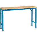 Mesa básica Manuflex UNIVERSAL especial, 1500 x 800 mm, multiplex natural, azul luminoso