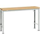 Mesa básica Manuflex UNIVERSAL especial, 1500 x 800 mm, multiplex natural, gris luminoso