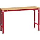 Mesa básica Manuflex UNIVERSAL especial, 1500 x 800 mm, multiplex natural, rojo rubí