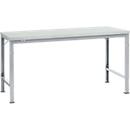 Mesa básica Manuflex UNIVERSAL especial, 1750 x 1000 mm, melamina gris luminoso, aluminio plateado