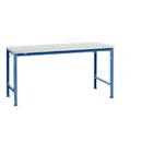 Mesa básica Manuflex UNIVERSAL especial, 1750 x 1000 mm, melamina gris luminoso, azul brillante