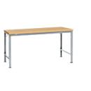 Mesa básica Manuflex UNIVERSAL especial, 1750 x 1000 mm, multiplex natural, aluminio plateado