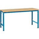 Mesa básica Manuflex UNIVERSAL especial, 1750 x 1000 mm, multiplex natural, azul luminoso