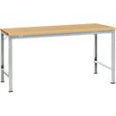 Mesa básica Manuflex UNIVERSAL especial, 1750 x 1000 mm, multiplex natural, gris luminoso