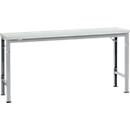 Mesa básica Manuflex UNIVERSAL especial, 1750 x 800 mm, melamina gris luminoso, aluminio plateado