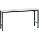 Mesa básica Manuflex UNIVERSAL especial, 1750 x 800 mm, melamina gris luminoso, antracita