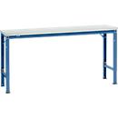 Mesa básica Manuflex UNIVERSAL especial, 1750 x 800 mm, melamina gris luminoso, azul brillante