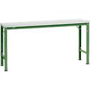 Mesa básica Manuflex UNIVERSAL especial, 1750 x 800 mm, melamina gris luminoso, verde reseda