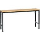 Mesa básica Manuflex UNIVERSAL especial, 1750 x 800 mm, multiplex natural, antracita