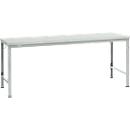 Mesa básica Manuflex UNIVERSAL especial, 2000 x 1000 mm, melamina gris luminoso, gris luminoso