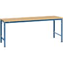 Mesa básica Manuflex UNIVERSAL especial, 2000 x 1000 mm, multiplex natural, azul brillante