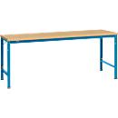 Mesa básica Manuflex UNIVERSAL especial, 2000 x 1000 mm, multiplex natural, azul luminoso