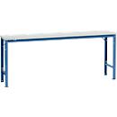 Mesa básica Manuflex UNIVERSAL especial, 2000 x 800 mm, melamina gris luminoso, azul brillante