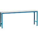 Mesa básica Manuflex UNIVERSAL especial, 2000 x 800 mm, melamina gris luminoso, azul luminoso