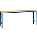 Mesa básica Manuflex UNIVERSAL especial, 2000 x 800 mm, multiplex natural, azul brillante