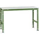 Mesa básica Manuflex UNIVERSAL estándar, tablero melamina, 1500x800, verde reseda