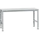 Mesa básica Manuflex UNIVERSAL estándar, tablero melamina, 1750x800, aluminio plateado