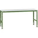 Mesa básica Manuflex UNIVERSAL estándar, tablero melamina, 2000x800, verde reseda