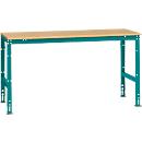 Mesa básica Manuflex UNIVERSAL estándar, tablero multiplex, 1750x800, azul agua