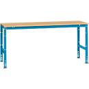 Mesa básica Manuflex UNIVERSAL estándar, tablero multiplex, 2000x800, azul luminoso