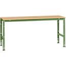 Mesa básica Manuflex UNIVERSAL estándar, tablero multiplex, 2000x800, verde reseda