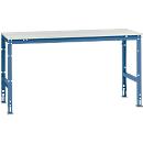 Mesa básica Manuflex UNIVERSAL estándar, tablero plástico, 1750x800, azul brillante