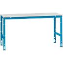 Mesa básica Manuflex UNIVERSAL estándar, tablero plástico, 1750x800, azul luminoso