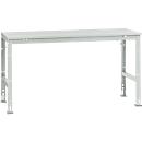 Mesa básica Manuflex UNIVERSAL estándar, tablero plástico, 1750x800, gris luminoso