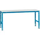 Mesa básica Manuflex UNIVERSAL estándar, tablero plástico, 2000x800, azul luminoso