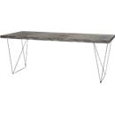 Mesa de conferência em betão, largura 2000 mm, estrutura opcionalmente cromada ou preta