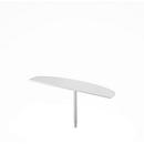 mesa de extensão, 1- leg, forma elíptica, W 1600 x D 400 mm