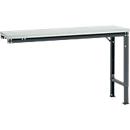 Mesa de extensión Manuflex UNIVERSAL especial, 1500 x 800 mm, melamina gris luminoso, antracita