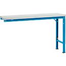 Mesa de extensión Manuflex UNIVERSAL especial, 1500 x 800 mm, melamina gris luminoso, azul luminoso