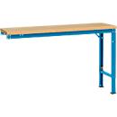 Mesa de extensión Manuflex UNIVERSAL especial, 1500 x 800 mm, multiplex natural, azul luminoso