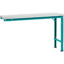 Mesa de extensión Manuflex UNIVERSAL especial, 1500 x 800 mm, plástico gris luminoso, azul agua