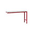 Mesa de extensión Manuflex UNIVERSAL especial, 1500 x 800 mm, plástico gris luminoso, rojo rubí