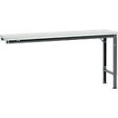 Mesa de extensión Manuflex UNIVERSAL especial, 1750 x 800 mm, melamina gris luminoso, antracita