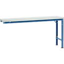 Mesa de extensión Manuflex UNIVERSAL especial, 1750 x 800 mm, melamina gris luminoso, azul brillante