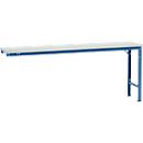 Mesa de extensión Manuflex UNIVERSAL especial, 2000 x 800 mm, melamina gris luminoso, azul brillante