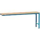 Mesa de extensión Manuflex UNIVERSAL especial, 2000 x 800 mm, multiplex natural, azul luminoso