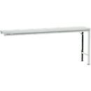 Mesa de extensión Manuflex UNIVERSAL especial, 2000 x 800 mm, plástico gris luminoso, gris luminoso