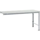 Mesa de extensión Manuflex UNIVERSAL especial, tablero melamina, 1750x1000, aluminio plateado