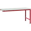 Mesa de extensión Manuflex UNIVERSAL especial, tablero melamina, 1750x1000, rojo rubí