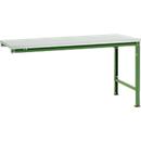 Mesa de extensión Manuflex UNIVERSAL especial, tablero melamina, 1750x1000, verde reseda