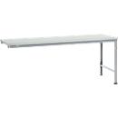 Mesa de extensión Manuflex UNIVERSAL especial, tablero melamina, 2000x1000, aluminio plateado