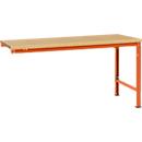 Mesa de extensión Manuflex UNIVERSAL especial, tablero multiplex, 1750x1000, rojo anaranjado
