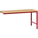 Mesa de extensión Manuflex UNIVERSAL especial, tablero multiplex, 1750x1000, rojo rubí